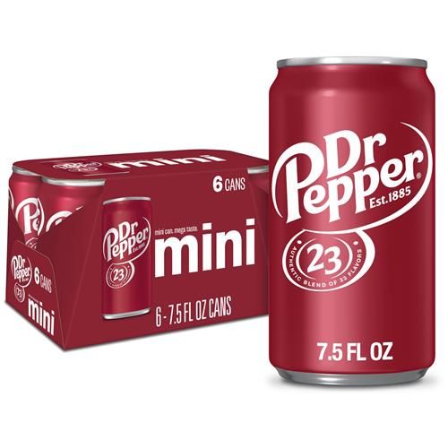 Dr Pepper - Mini Cans, 7.5 Oz, 6 Pk