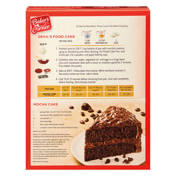 Baker's Corner Extra Moist Chocolate Cake Mix, 15.25 oz