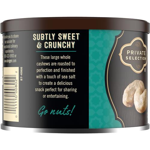 Private Selection Whole Sea Salted Cashews 8 oz