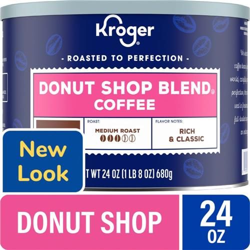 Kroger Donut Shop Blend Medium Roast Ground Coffee 24 oz