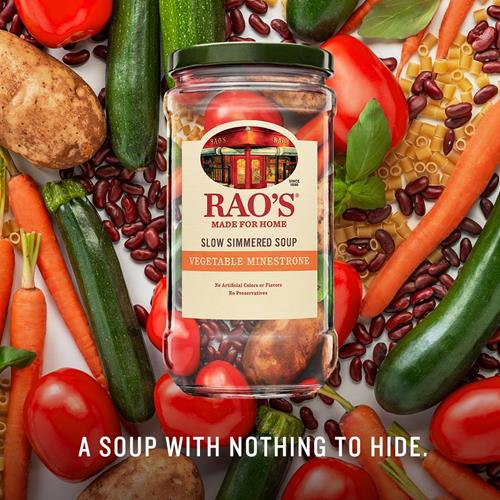 Raos Homemade Vegetable Minestrone Soup, 16Oz, Real Vegetables, Traditional Italian Heat And Serve Soup