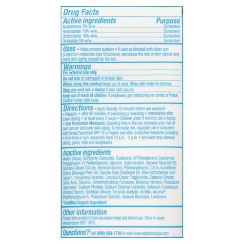 Alba Botanica Sunscreen Lotion, Sport, Spf 50, Island Vibe, 3 Oz