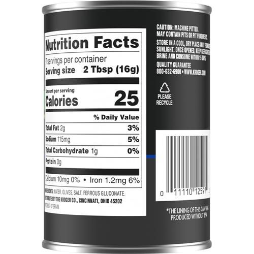 Kroger Sliced Ripe Olives 3.8 oz