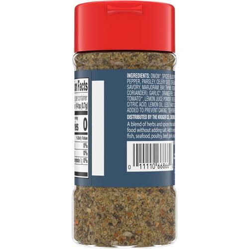 Kroger Salt Free Zesty Blend Original Seasoning 2.5 oz
