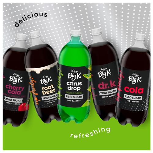 Big K Ginger Ale Zero Sugar Caffeine Free Soda Bottle 2 liter