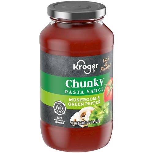 Kroger Mushroom & Green Pepper Chunky Pasta Sauce 24 oz