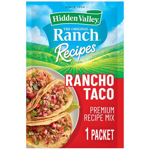 Hidden Valley Ranch Recipes Rancho Taco Premium Recipe Mix, 1 Packet (Package May Vary)