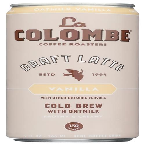 La Colombe Oatmilk Draft Latte, Plant-Based, Dairy-Free, Grab And Go Coffee, Vanilla, 9 Fl.Oz