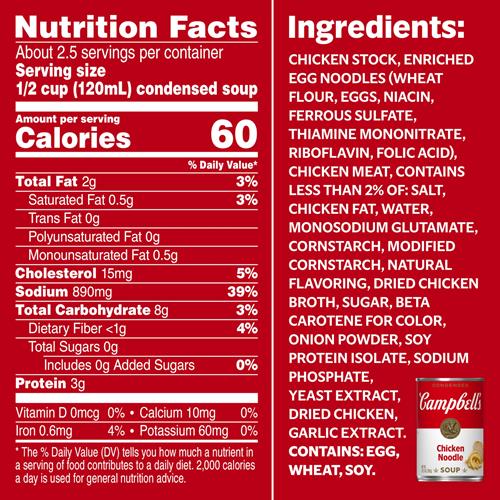 Campbell’S Condensed Chicken Noodle Soup, 10.75 Oz Can