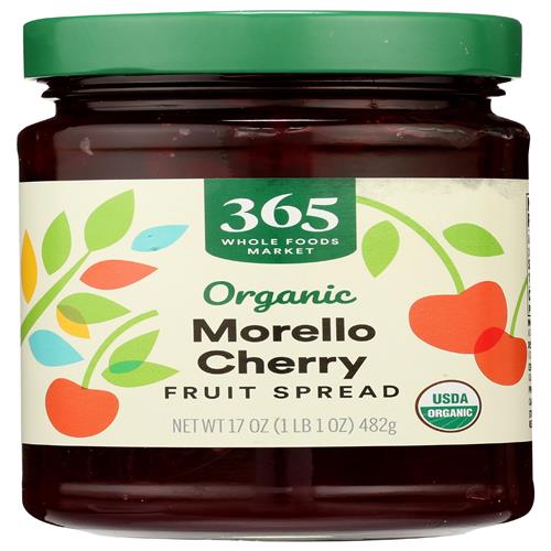 Whole Foods Market Organic Cherry Fruit Spread, 17 Ounce
