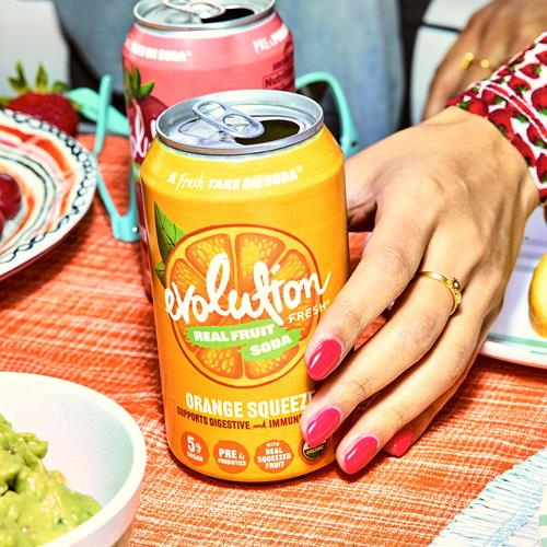 Evolution Fresh Organic Orange Squeeze Fruit Soda, 12 Fz