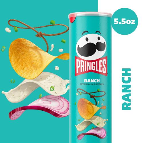 Pringles, Potato Crisps, Ranch, 5.5 Ounce