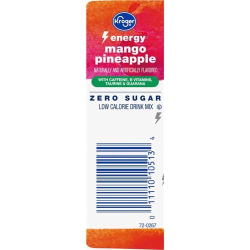 Kroger Energy Zero Sugar Mango Pineapple Drink Mix Packets 10 pk