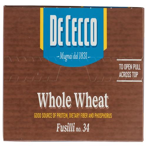 De Cecco Pasta Fusilli Whole Wheat, 13.25 Oz