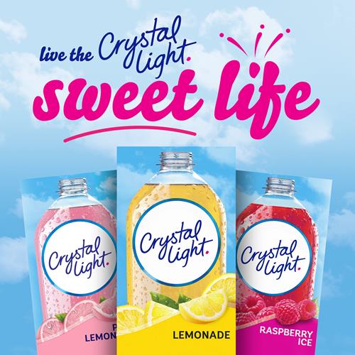 Crystal Light Lemonade Naturally Flavored Powdered Drink Mix, 10 Ct On-The-Go-Packets