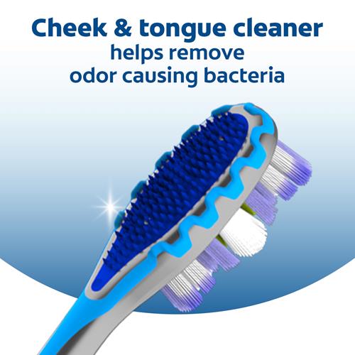 Colgate 360 Advanced Floss Tip Toothbrush, Soft Toothbrush For Adults, 4 Pack