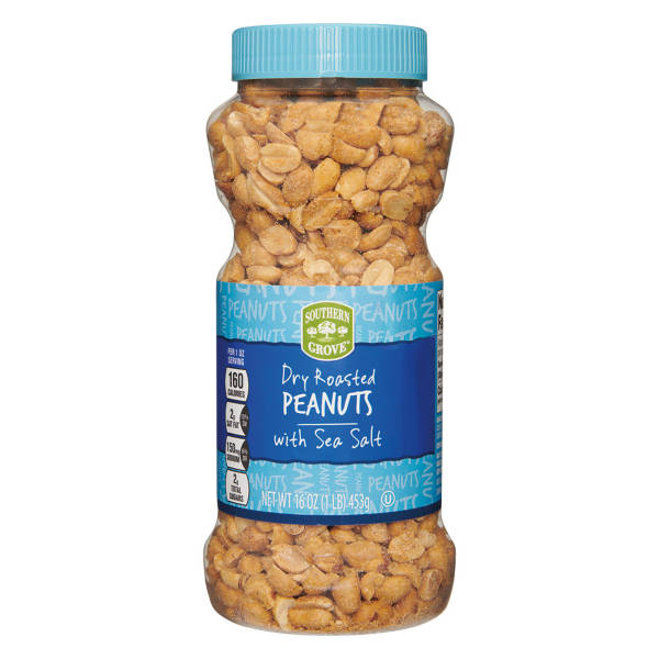 Southern Grove Dry Roasted  Peanuts with Sea Salt, 16 oz