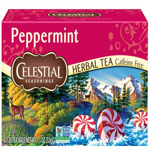 Celestial Seasonings Peppermint Herbal Tea, 20 Ct