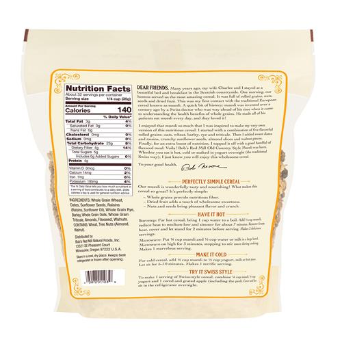Bobs Red Mill Old Country Style Muesli, 40Oz (Pack Of 1) - Non Gmo, Whole Grain, Vegan, Kosher