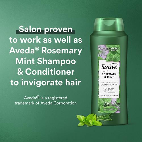 Suave Professionals Invigorating Conditioner For Dry, Damaged Hair Rosemary And Mint Paraben-Free And Dye-Free Deep Hair 28 Oz
