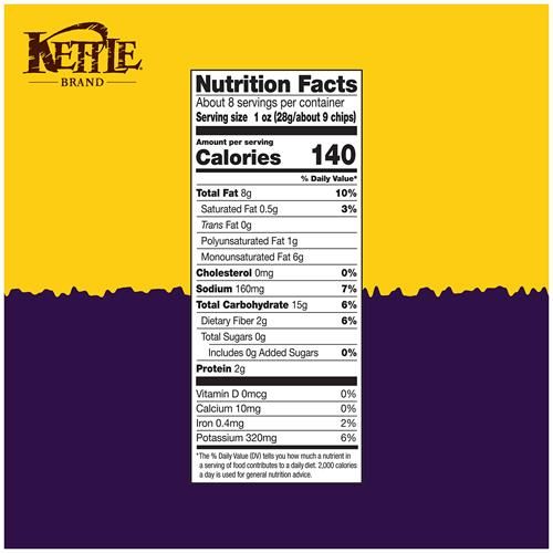 Kettle Brand Potato Chips, Krinkle Cut Truffle And Sea Salt, 7.5 Oz