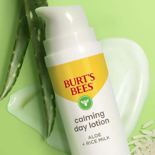 Burts Bees Calming Day Face Lotion With Aloe And Rice Milk, Soothing Face Lotion For Sensitive Skin, 98.9 Percent Natural Origin Skin Care, 1.8 Oz. Bottle