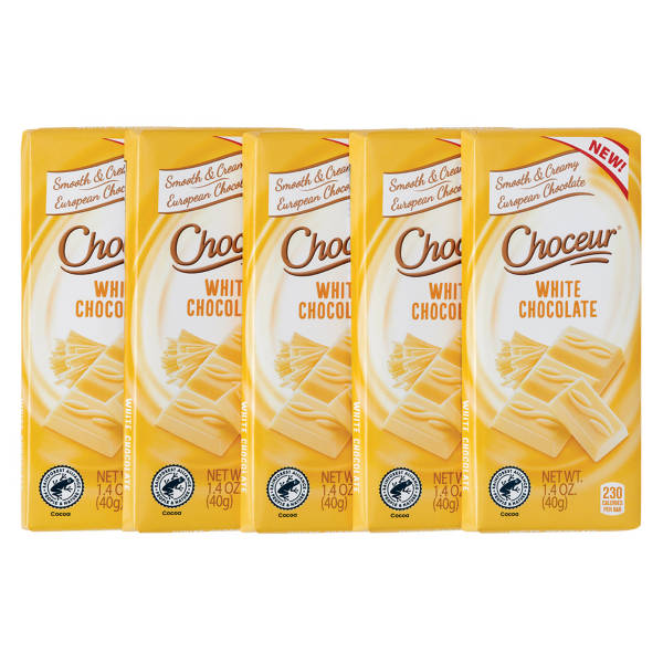 Choceur White Chocoalte Mini Chocolate Bars - 5 count, 1.4 oz