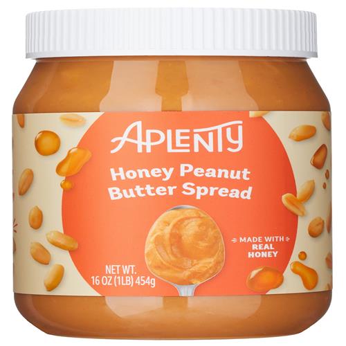 Aplenty Honey Peanut Butter Spread, 16 Oz