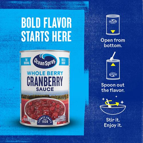 Ocean Spray Whole Berry Cranberry Sauce, 14 Ounce Can