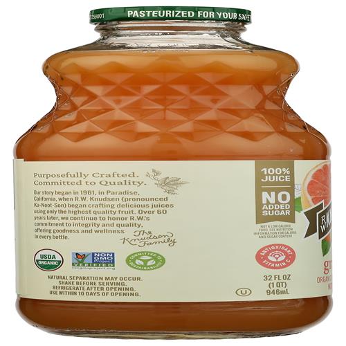 Rw Knudsen Organic Grapefruit Juice, 32 Fz
