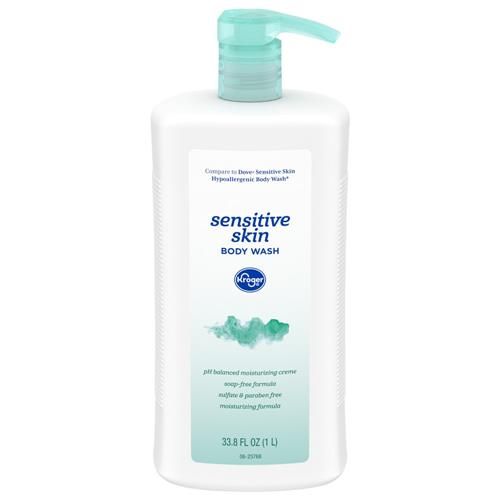 Kroger Body Wash For Sensitive Skin PH Balanced with Moisturizing Creme Formula 33.8 fl oz