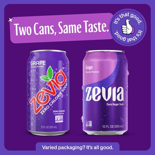 Zevia Grape Zero Calorie Soda, 12 Fl Oz Cans, 6 Pack