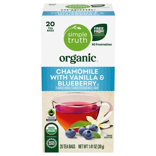 Simple Truth Organic Vanilla & Blueberry Chamomile Herbal Tea 20 ct / 1.41 oz