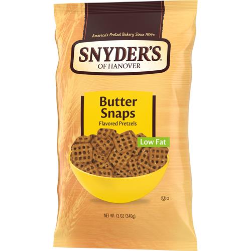 Snyders Of Hanover Pretzels, Butter Snaps, 12 Oz Bag