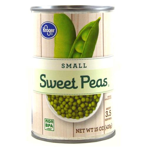 Kroger Small Canned Sweet Peas 15 oz