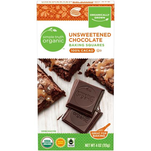 Simple Truth Organic Unsweetened Chocolate Baking Squares 4 oz