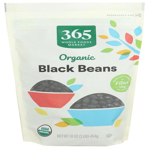 Whole Foods Market, Organic Black Beans, 16 Ounce