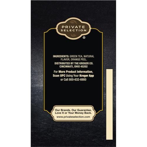 Private Selection Golden Citrus Green Tea Bags 20 ct