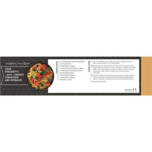 Kroger 100% Whole Grain Thin Spaghetti 16 oz