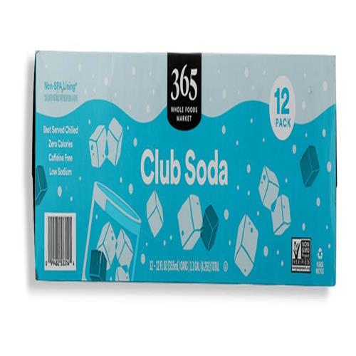 Whole Foods Market, Club Soda, 12 Pack, 12 Fl Oz