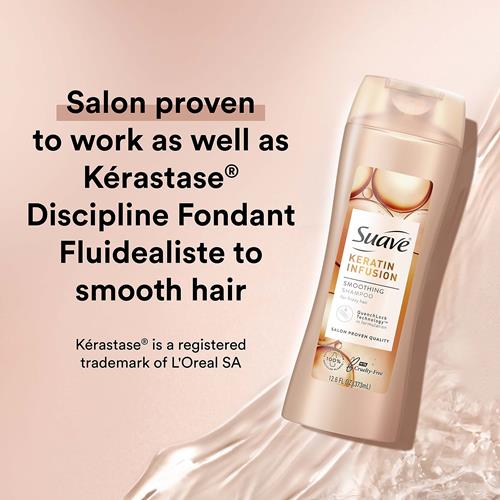 Suave Professionals Smoothing Shampoo, Keratin Infusion, 12.6 Oz