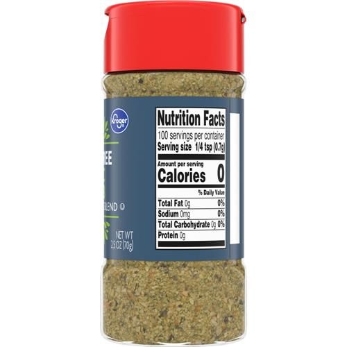 Kroger Salt Free Zesty Blend Garlic Herb Seasoning 2.5 oz