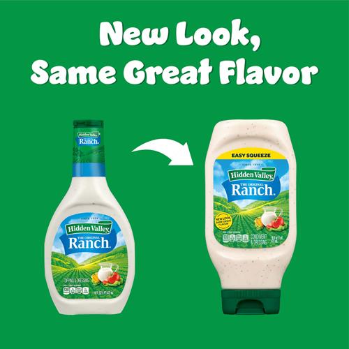 Hidden Valley Original Ranch Condiment And Dressing, Easy Squeeze Bottle, 16 Fl Oz (Package May Vary)