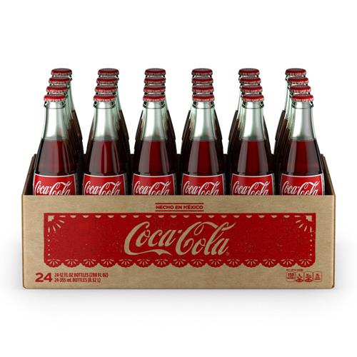 Code De Mexico Coke Glass Bottle, 12 Fl Oz, 24 Pack