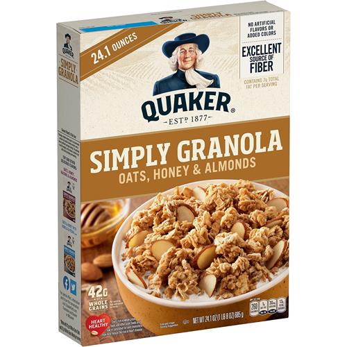Quaker Simply Granola, Oats, Honey, & Almonds, 24.1Oz Box