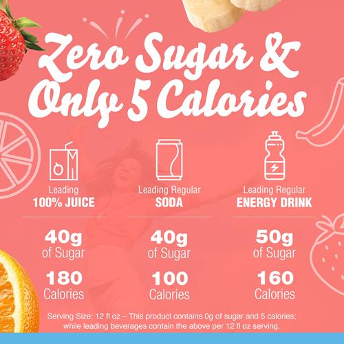 Crystal Light, Drink Mix Strawberry Orange Banana, 2.4 Ounce