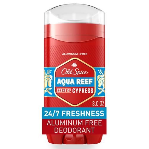 Old Spice Aluminum Free Deodorant For Men, 24/7 Odor Protection, 24/7 Freshness & Lasting Scent, Aqua Reef With Cypress Scent, 3.0 Oz