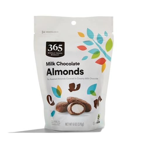 Whole Foods Market Milk Chocolate Almonds, 6 Oz