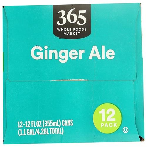 Whole Foods Market, Ginger Ale Cans, 12 Fl Oz (Pack Of 12)