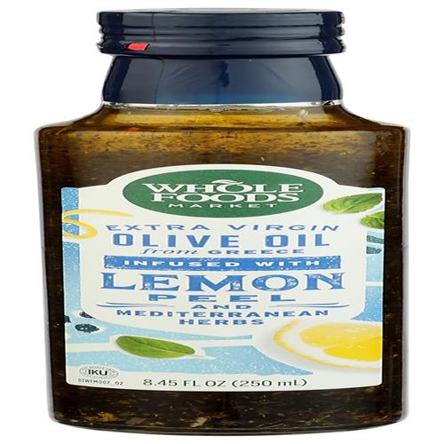 Whole Foods Market, Extra Virgin Olive Oil, Greek Infused With Lemon & Mediterranean Herbs, 8.45 Fl Oz
